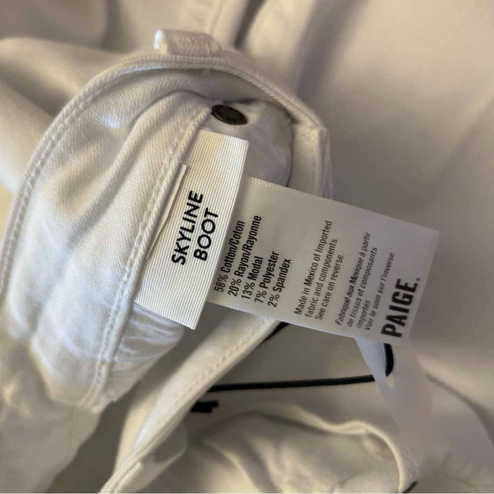 NWT PAIGE White Skyline Boot Jeans - Picture 5 of 10